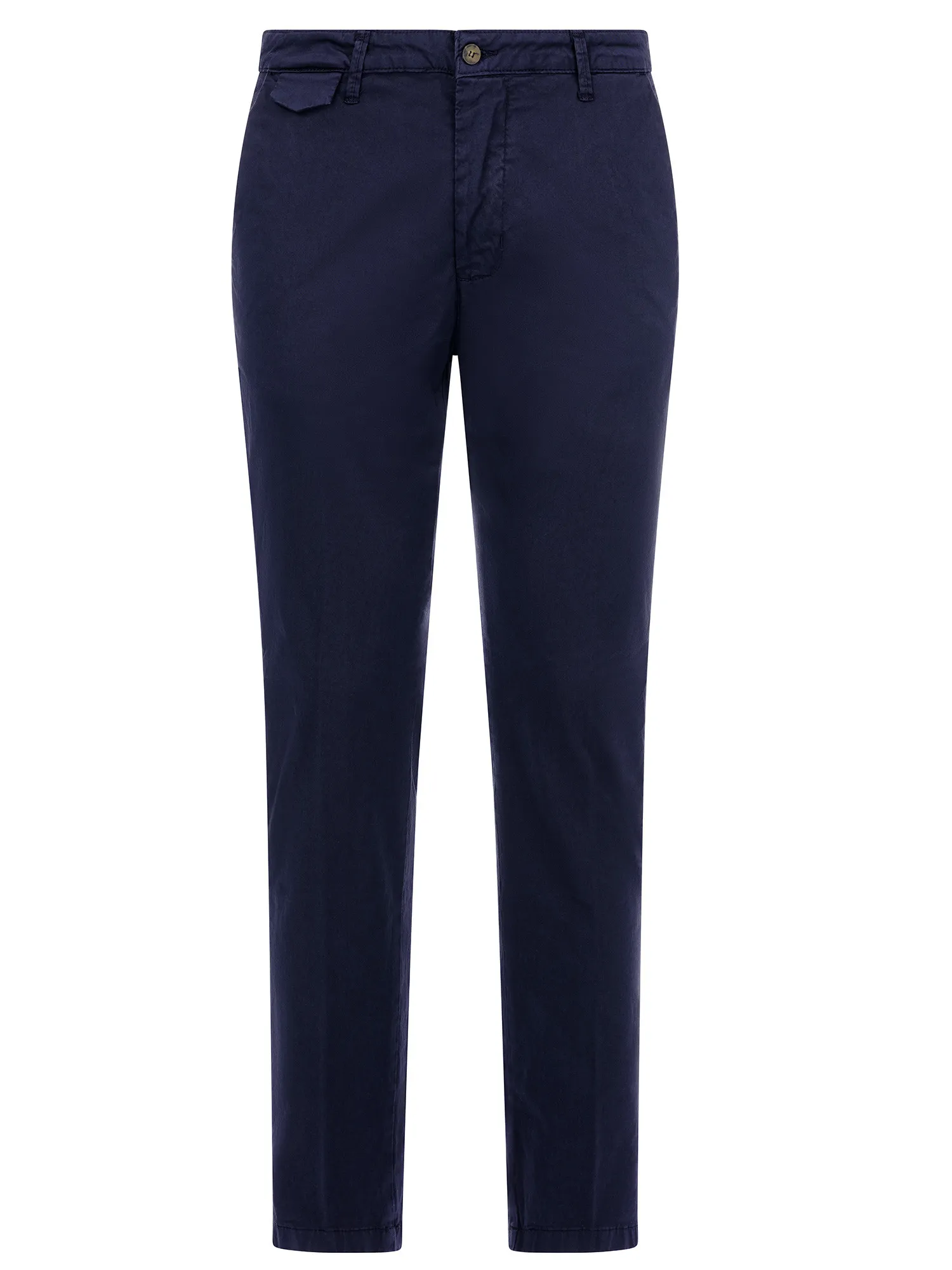 Blue Stretch Chinos for Men Cigarette Model