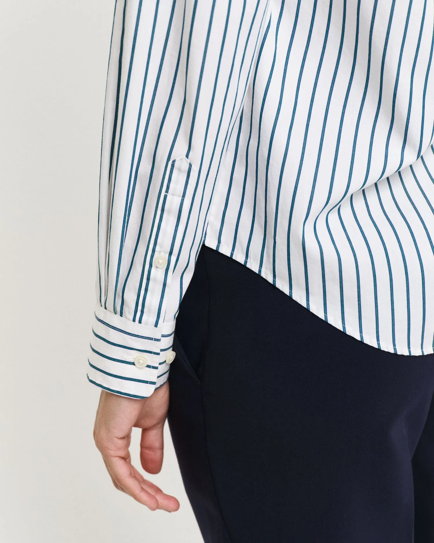 Camicia classica in popeline a righe regular fit    