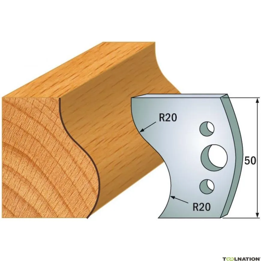 CMT 690.571 Coppia di coltelli profilati altezza 50 mm numero 571