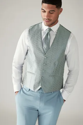 Jacquard regular con foglie - Gilet vestibilità attillata