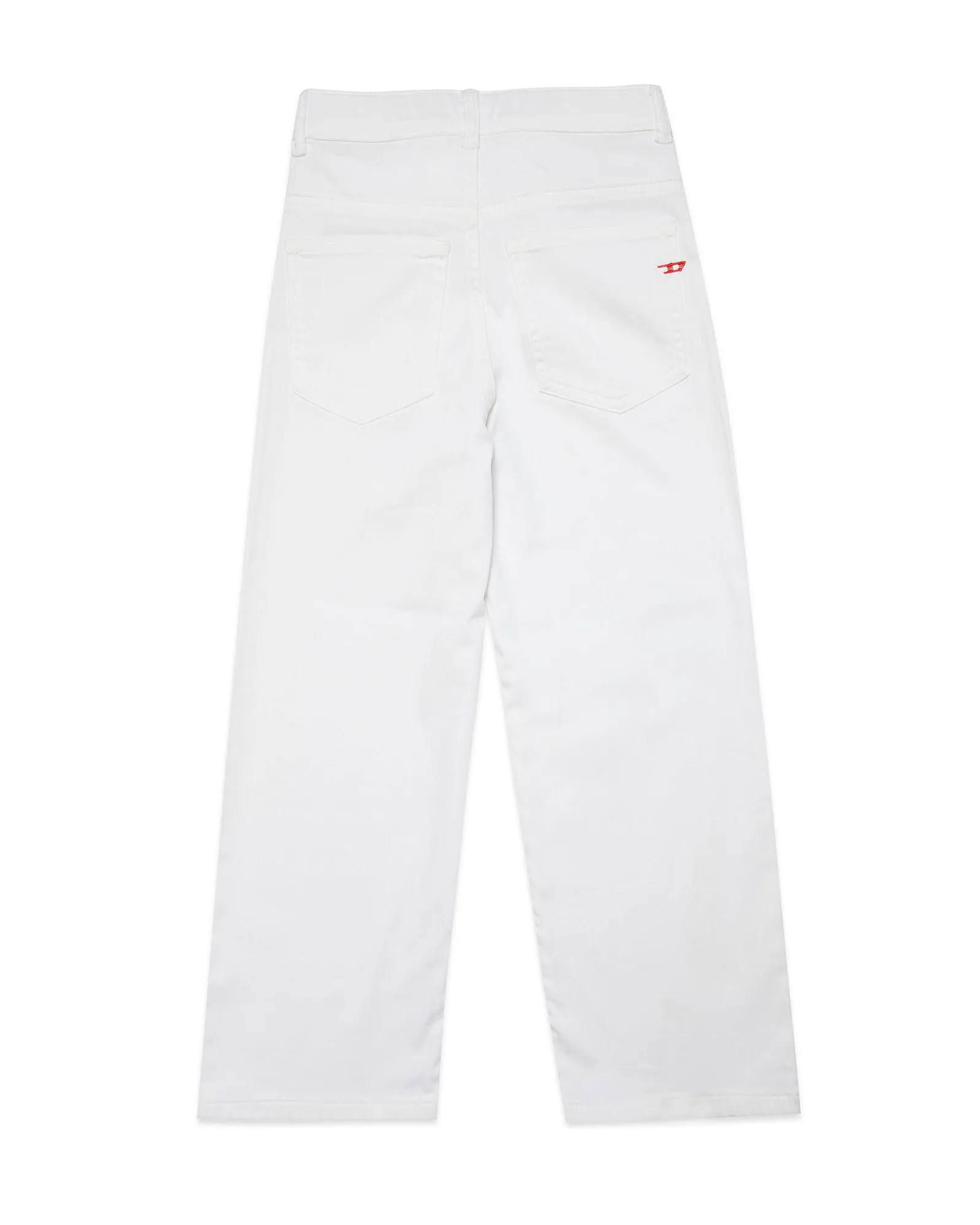 Jeans wide leg bianco in cotone stretch 10-16 anni