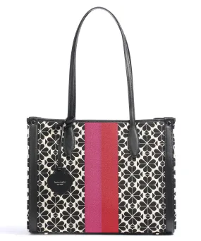  Kate Spade New York Spade Flower Jacquard Market Borsa shopper tela nero/beige  