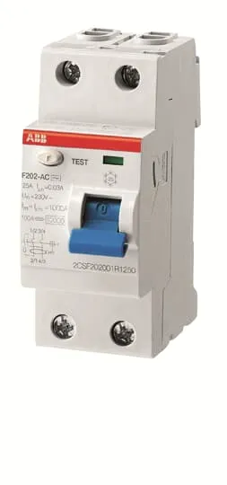 RCCB ABB F200, 2P, 80A, sensibilità 500mA, Tipo A