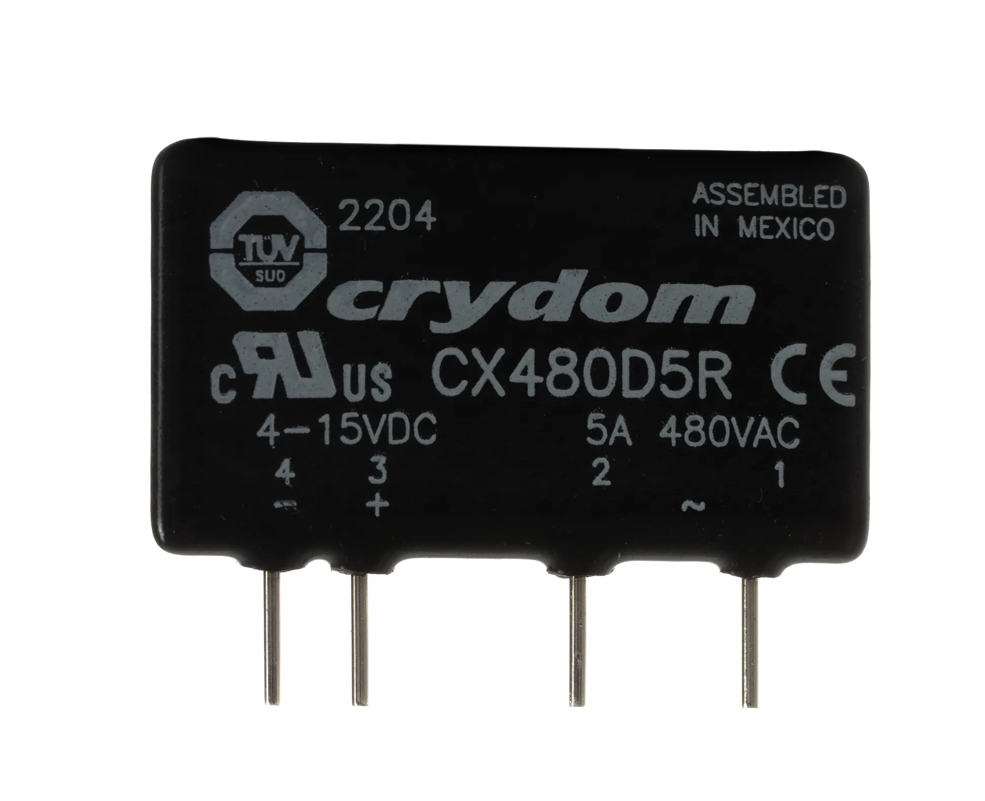 Relè a stato solido CX480D5R, Montaggio su circuito stampato, 5 A, 660 V rms, Istantaneo, SPST CX