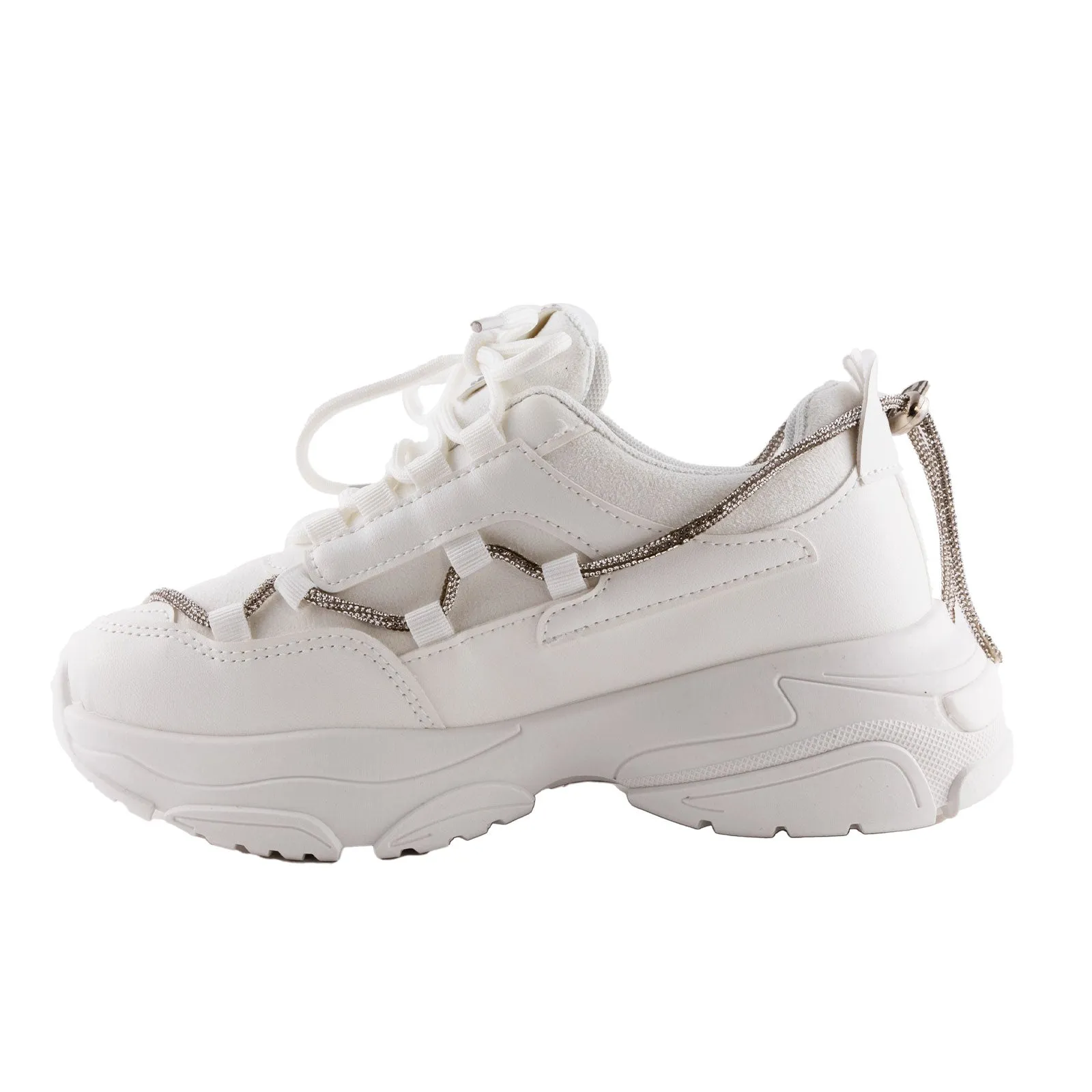 Sneakers Donna Scarpe Sportive Strass N01