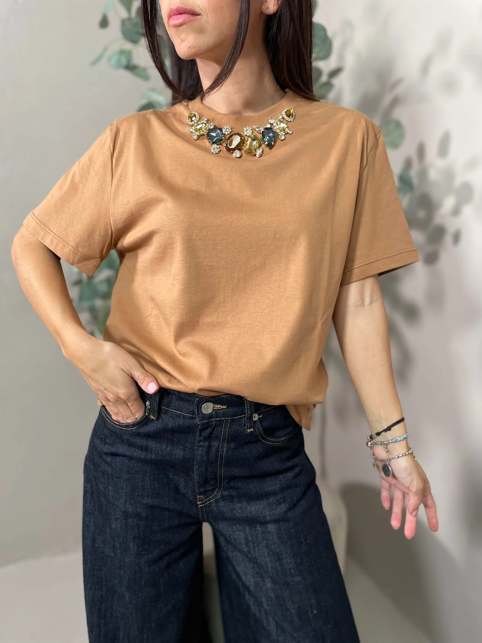 T-shirt Gioiello Gold Cammello